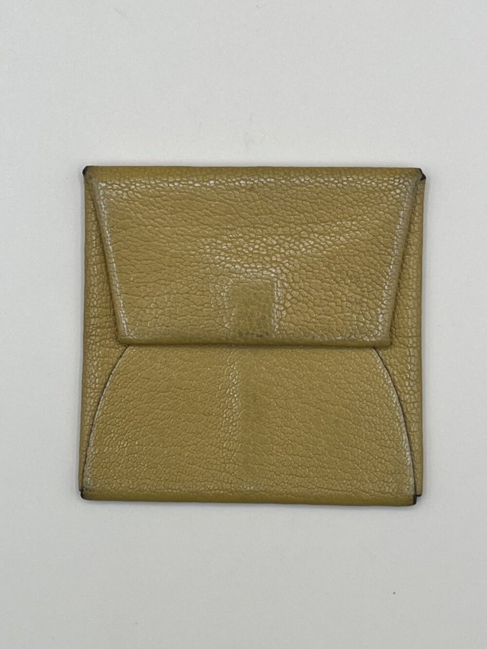 Hermes Bastia Coin Purse Yellow Leather Change Purse Palladium Snap